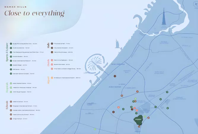 2 bedroom apartment in DAMAC Hills with Golf Course View view - Image 2